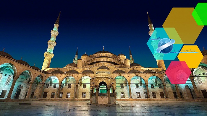 عکاسی در حیاط مسجد آبی استانبول ، زیما سفر